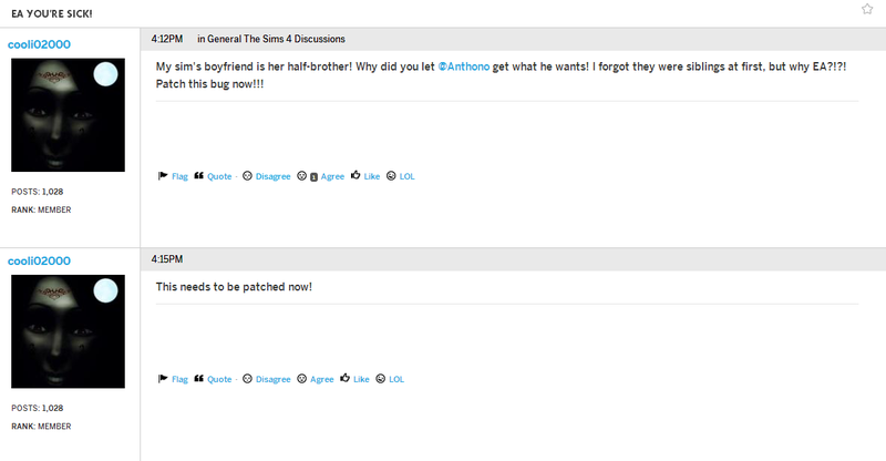 Illustration for article titled The Sims Forums Are My New Favorite Place On The Internet
